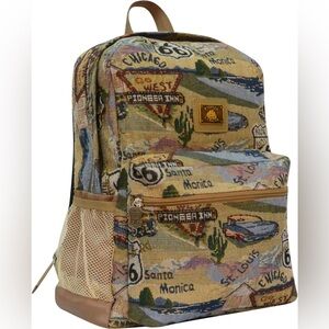 Route 66 Tapestry Backpack- Pioneer Express Tapestry Backpack NWT